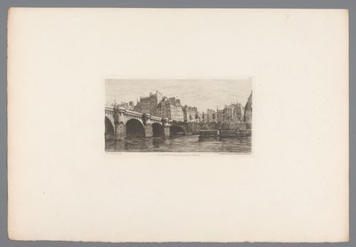 Ansicht der Pont Neuf (Französische Radierungen aus 1874) von Alfred Alexandre Delauney