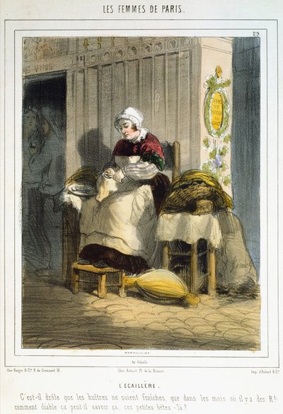 Die Austernverkäuferin, aus Les Femmes de Paris von Alfred Andre Geniole
