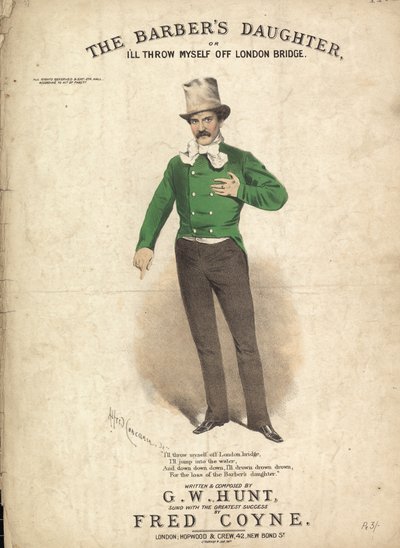 Die Tochter des Barbiers, oder ich werde mich von der London Bridge stürzen von Alfred Concanen