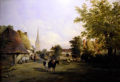 Het dorp Hever - Hever Castle von Alfred Gomersal Vickers