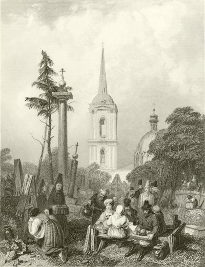 Friedhof der Smolensko-Kirche von Alfred Gomersal Vickers