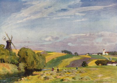 Dänemark: Eine typische dänische Landschaft, Südjütland von Alfred Heaton Cooper