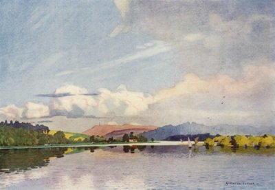 Dänemark: Silkeborg See und Himmelsbjerget von Alfred Heaton Cooper