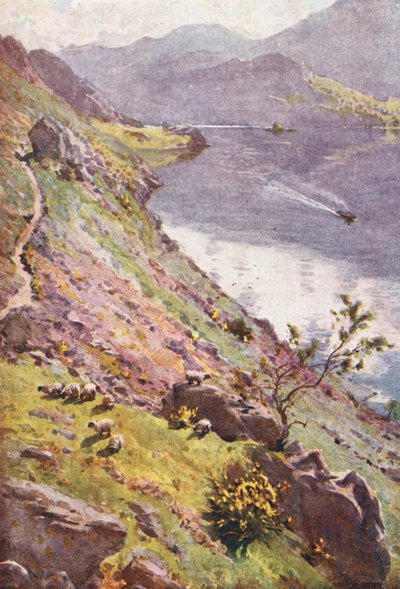 Lake District: Ein Bergpfad, Sandwick, Ullswater von Alfred Heaton Cooper