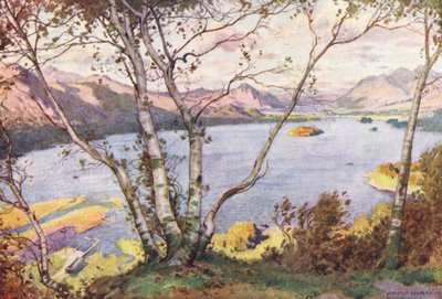 Lake District: Derwentwater und Bassenthwaite Lake, von High Lodore von Alfred Heaton Cooper