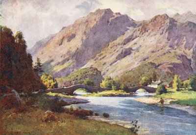 Lake District: Grange in Borrowdale, früher Morgen von Alfred Heaton Cooper