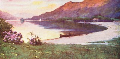Lake District: Ullswater, der Silberstrand, Nachglühen von Alfred Heaton Cooper