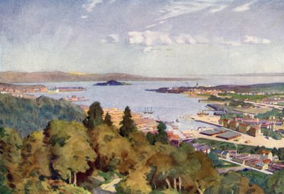 Sundsvall, ein großer baltischer Holzumschlagplatz von Alfred Heaton Cooper