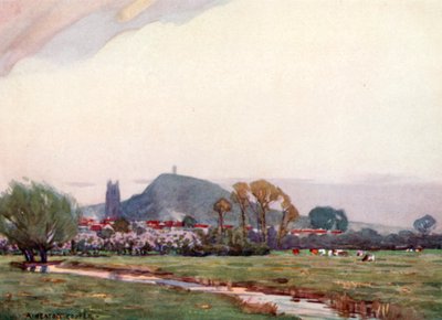 Die Insel Avalon und Glastonbury Tor von Alfred Heaton Cooper