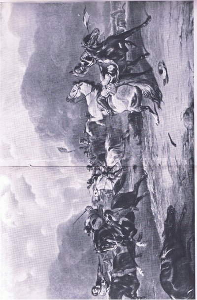 Der Rückzug bei Naseby: 14. Juni 1645, Illustration aus British Battles on Land and Sea, 1915 von Alfred Heaton Cooper