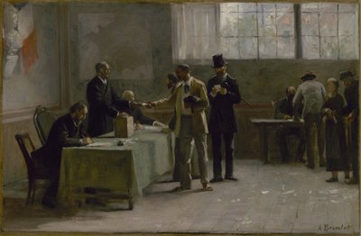 Skizze für das Rathaus von Les Lilas: Allgemeines Wahlrecht von Alfred-Henri Bramtot