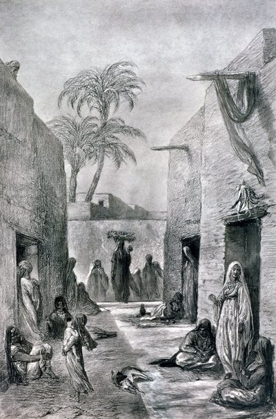 Eine Straße mit ägyptischen Tänzerinnen, Ägypten von Alfred Henri Darjou