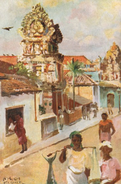 Hindu-Tempel, Colombo von Alfred Hugh Fisher
