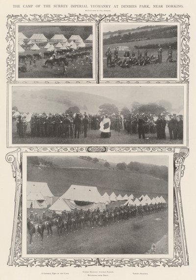 Das Lager der Surrey Imperial Yeomanry im Denbies Park, in der Nähe von Dorking von Alfred Hugh Fisher