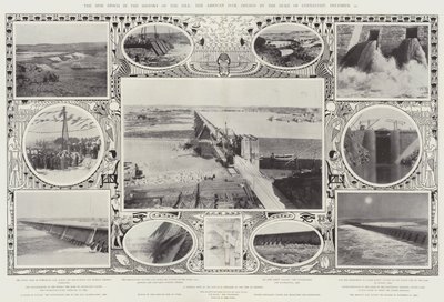Die neue Epoche in der Geschichte des Nils, der Assuan-Damm, eröffnet vom Herzog von Connaught, 10. Dezember von Alfred Hugh Fisher