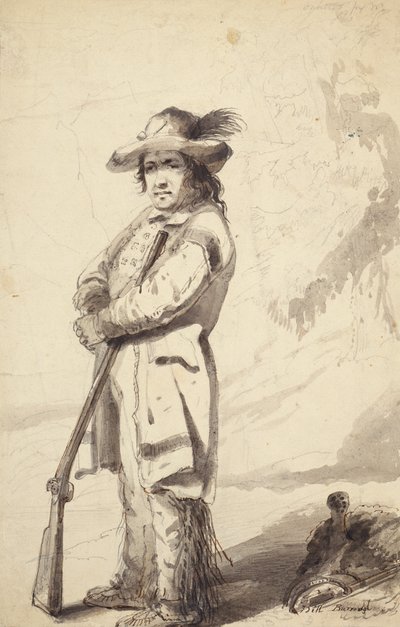 Ein Trapper in den Rocky Mountains, Bill Burrow, um 1837 von Alfred Jacob Miller