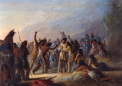 Angriff der Crow-Indianer von Alfred Jacob Miller