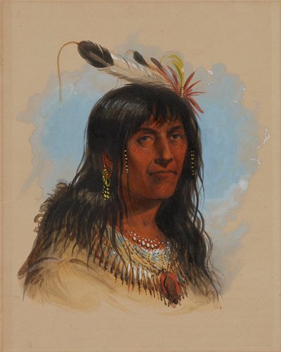 Big Bowl (Ein Crow-Häuptling) von Alfred Jacob Miller