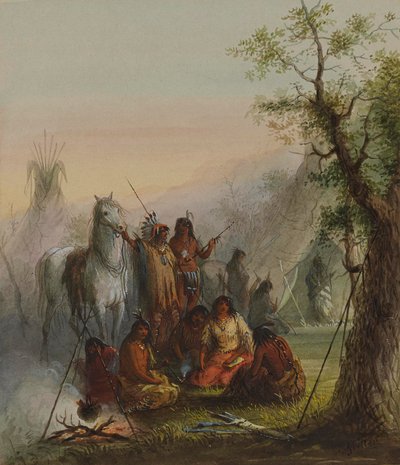Lager der Indianer von Alfred Jacob Miller
