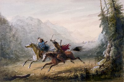 Flucht vor den Blackfeet von Alfred Jacob Miller