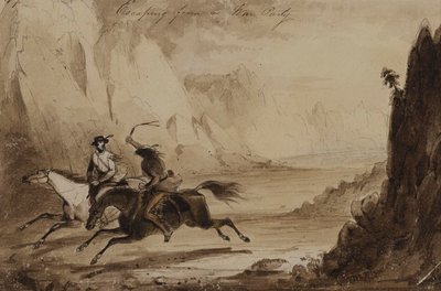 Flucht vor einer Kriegspartei von Alfred Jacob Miller