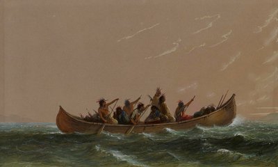 Indisches Kanu von Alfred Jacob Miller