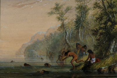 Indische Frauen: Schwimmen von Alfred Jacob Miller