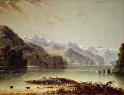 Seeszene (Wind River Mountain) von Alfred Jacob Miller