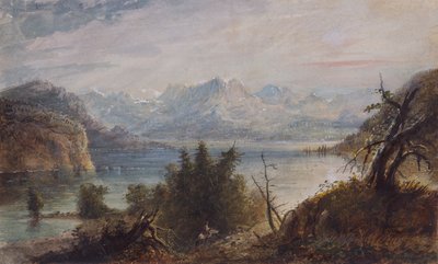 See, Wind River Gebirgskette, ca. 1837 von Alfred Jacob Miller