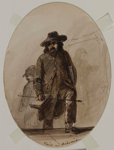 Paris, Bohemien, Embryo Scheffer oder Delacroix von Alfred Jacob Miller