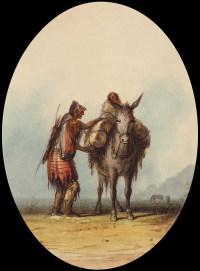 Wurzelsammler, ca. 1837 von Alfred Jacob Miller