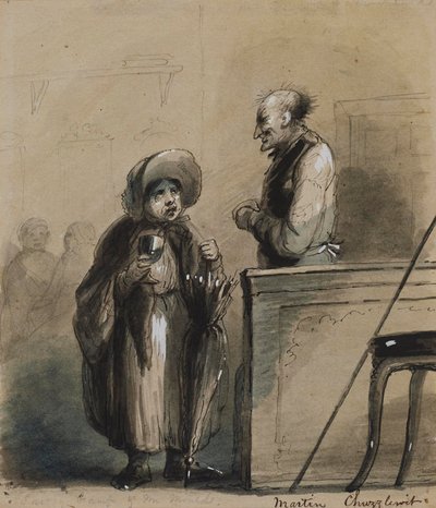 Sairey Gamp und Mr. Mould von Alfred Jacob Miller