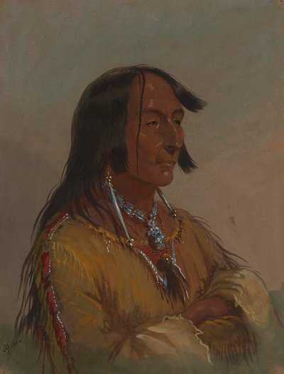 Shim-a-co-che, Krähenhäuptling von Alfred Jacob Miller