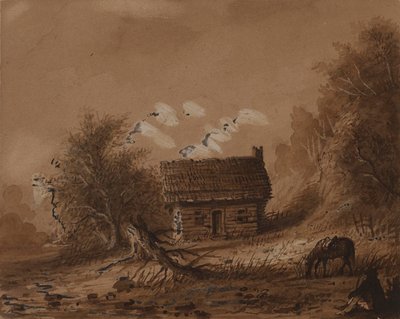 Kleines Holzhaus von Alfred Jacob Miller