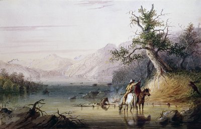 Lager der Fallensteller am "Big Sandy" River von Alfred Jacob Miller