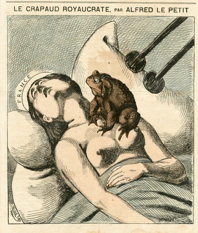 Titelblatt von „Le Grelot“, Nummer 92, Satirisch in Farben von Alfred Le Petit