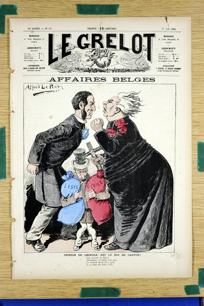 Cover von „Le Grelot“, Nummer 697, Satire in Farben von Alfred Le Petit