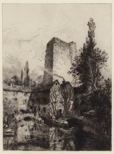 Oxford Castle von Alfred Louis Brunet Debaines