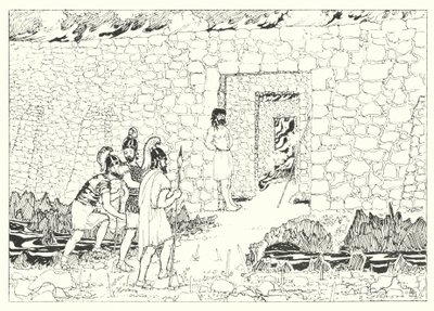Lucians Wahre Geschichte: Eingang zur Insel der Qualen (Gravur) von Alfred Payne Garnett
