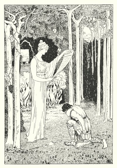 Lucians Wahre Geschichte: Lucian übergibt Calypso den Brief von Ulysses von Alfred Payne Garnett