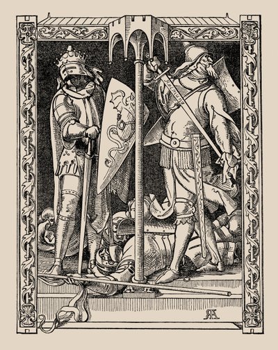 Die Nibelungen. Wie Sir Dietrichs Männer alle getötet wurden, 1840-1841 von Alfred Rethel