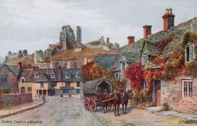 Corfe Castle und Dorf von Alfred Robert Quinton