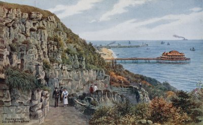 Folkestone, Zickzackweg und Pier von Alfred Robert Quinton