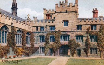 Tor Turm, Erster Hof, Jesus College, Oxford von Alfred Robert Quinton
