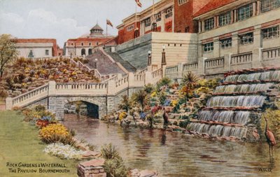 Felsengärten und Wasserfall, Der Pavillon, Bournemouth von Alfred Robert Quinton