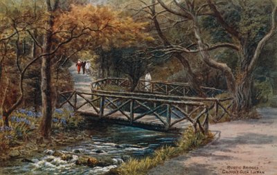 Rustikale Brücken, Groudle Glen, Isle of Man von Alfred Robert Quinton