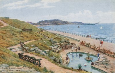Sonnige Hänge und Modell-Yacht-Teich, Morecambe von Alfred Robert Quinton