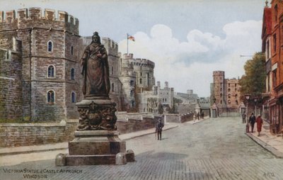 Victoria-Statue und Schlosszufahrt, Windsor von Alfred Robert Quinton