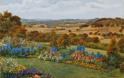 Blick aus einem Kentischen Garten, Goudhurst von Alfred Robert Quinton