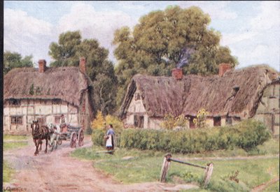 West Hagbourne, Berkshire, aus The Cottages and the Village Life of Rural England, veröffentlicht von Dent & Sons Limited, 1912 von Alfred Robert Quinton